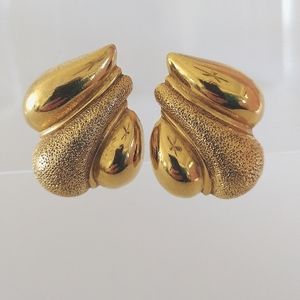 St. John gold-tone clip earrings vintage